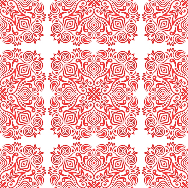 Seamless pattern with abstract ethnic decoration.