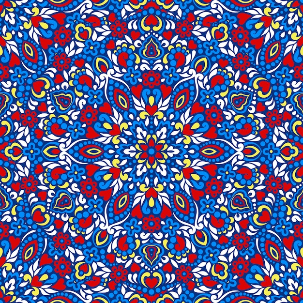 Seamless pattern with abstract ethnic ornaments.