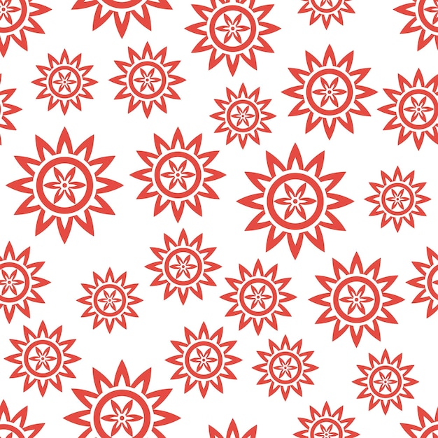 Seamless pattern with abstract flowers.