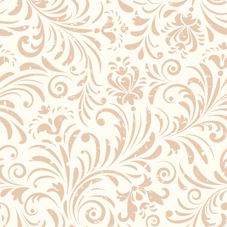 Vector seamless pattern with abstract flowers