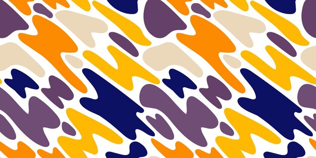 Seamless pattern with abstract geometric shapes in trendy colors