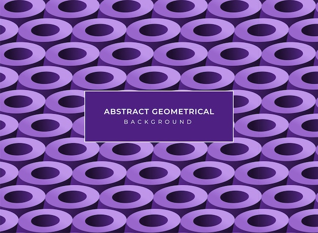 Vector seamless pattern with abstract geometrical 3d purple background with oval shapes