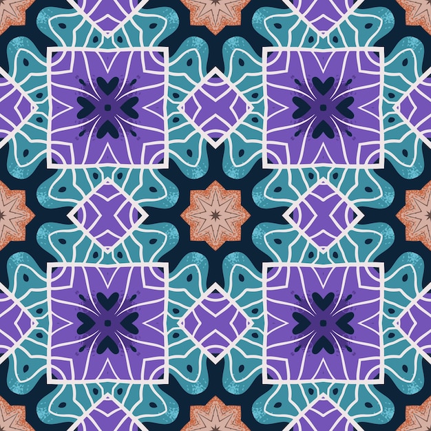 Seamless pattern with abstract mandala ornamental arabesque