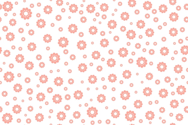 Seamless pattern with abstract organic shapes flower Vector elements in doodle style for backgroun