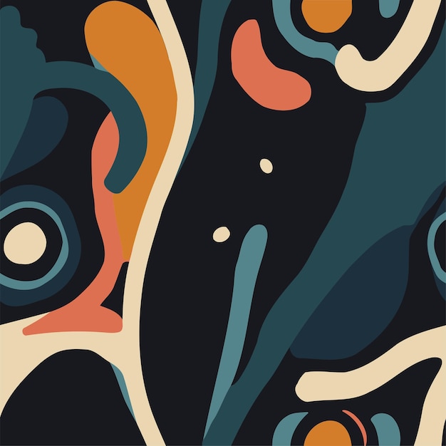 Seamless pattern with abstract shapes Vector illustration for your design