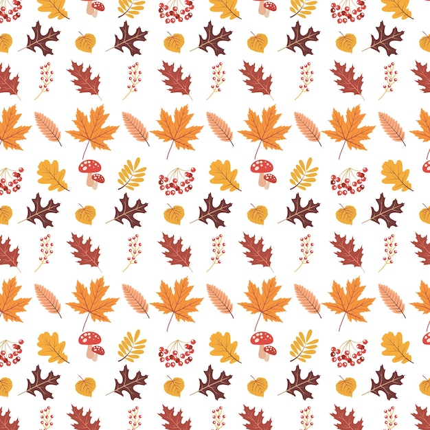 Seamless pattern with acorns and autumn oak leaves in Orange Beige Brown and Yellow Perfect for wallpaper gift paper pattern fills web page background autumn greeting cards