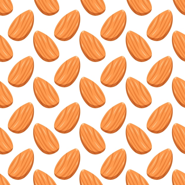Seamless pattern with almonds.