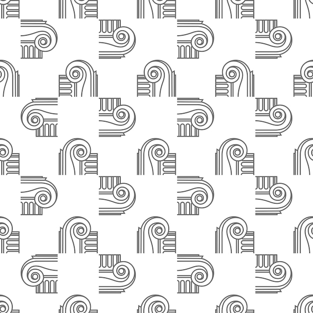 Seamless pattern with ancient columns