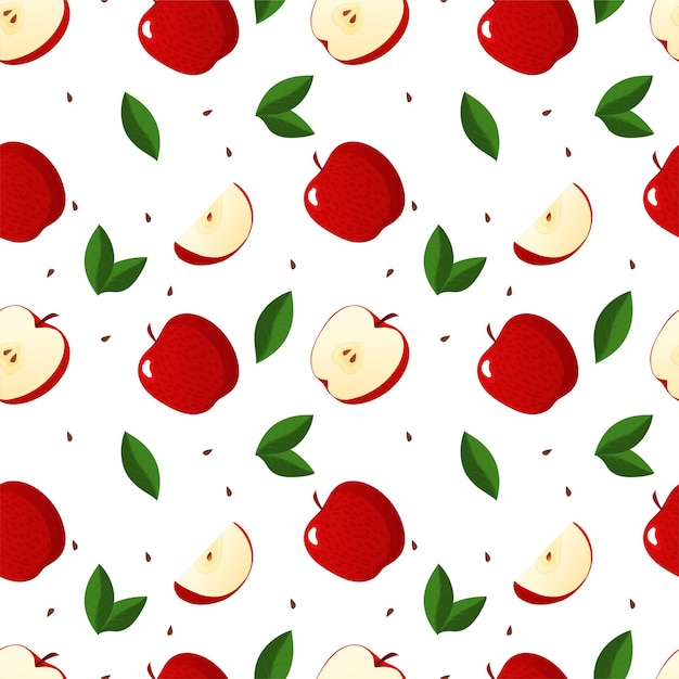 Seamless pattern with apples design