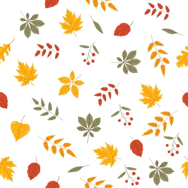 Seamless pattern with autumn leaves. perfect for wallpaper, gift paper, pattern fills