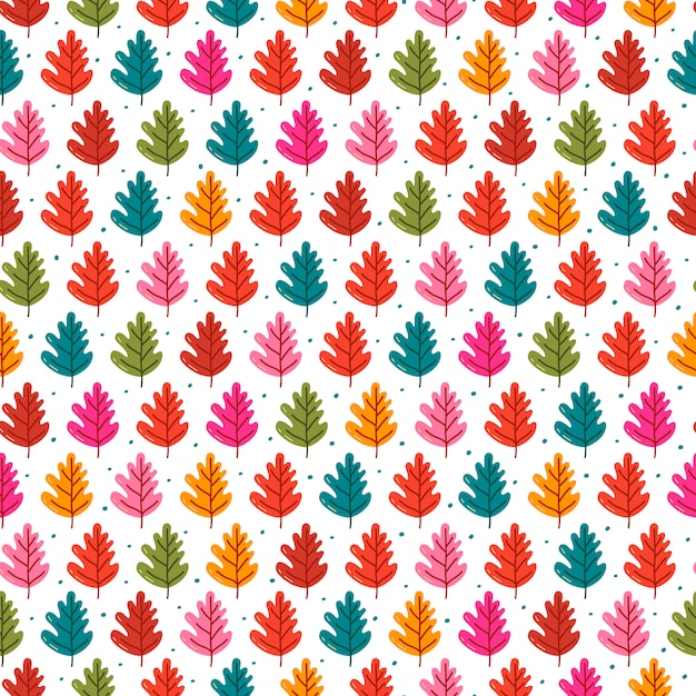 Seamless pattern with autumn leaves