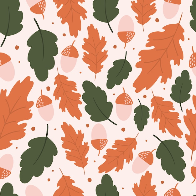 Seamless pattern with autumn  leaves.