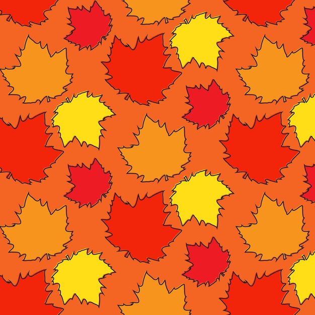 Seamless Pattern with Autumn Maple Leaves. Autumn Design Collection, Backgrounds, Wrapping Paper Des