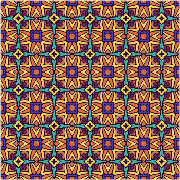 Seamless pattern with batik motif style