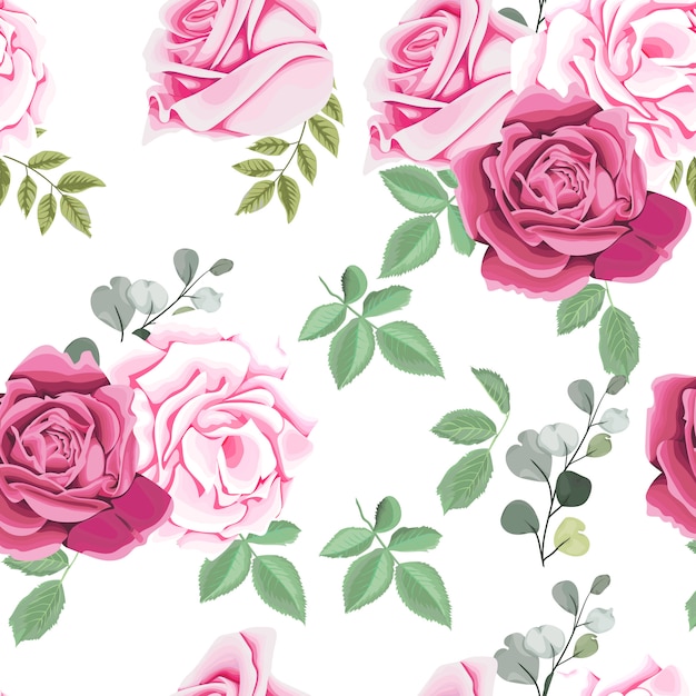 seamless pattern with beautiful floral