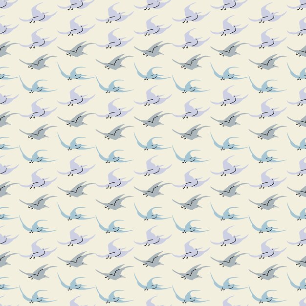 Vector seamless pattern with birds vector background print design