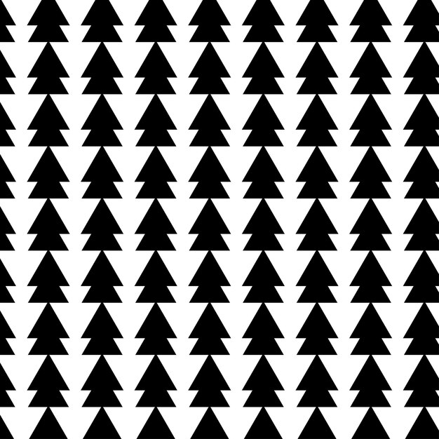 Seamless pattern with black christmas trees Vector illustration