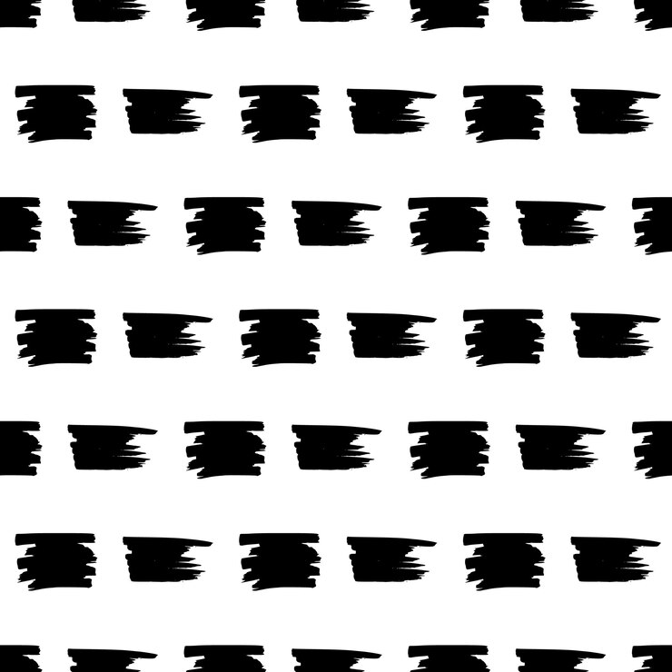 Vector seamless pattern with black marker scribbles on white background vector illustration
