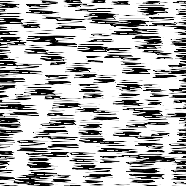 Seamless pattern with black pencil brushstrokes