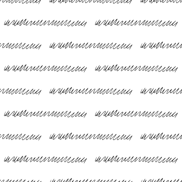 Seamless pattern with black pencil brushstrokes