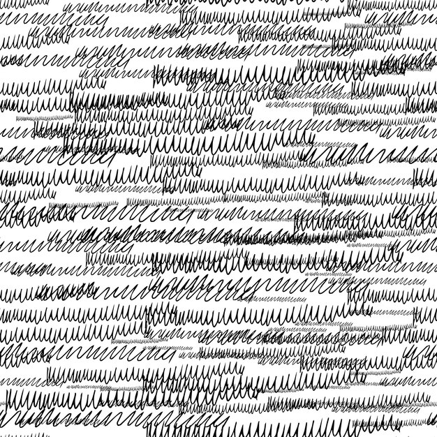 Seamless pattern with black pencil brushstrokes