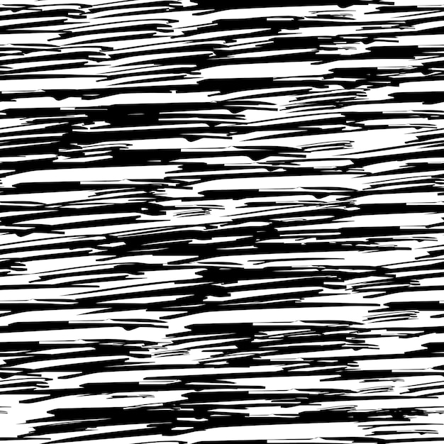 Seamless pattern with black pencil brushstrokes