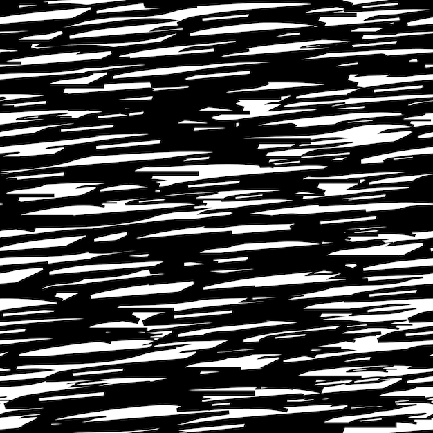 Seamless pattern with black pencil brushstrokes