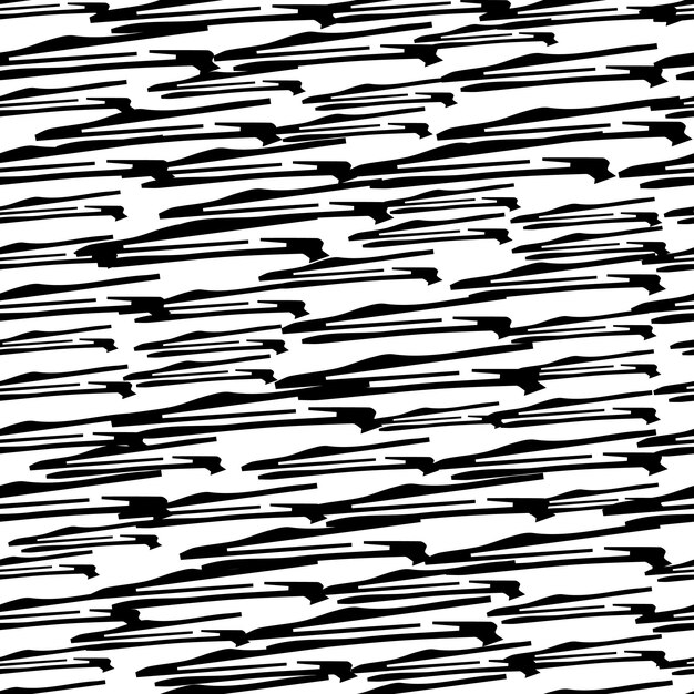 Vector seamless pattern with black pencil brushstrokes