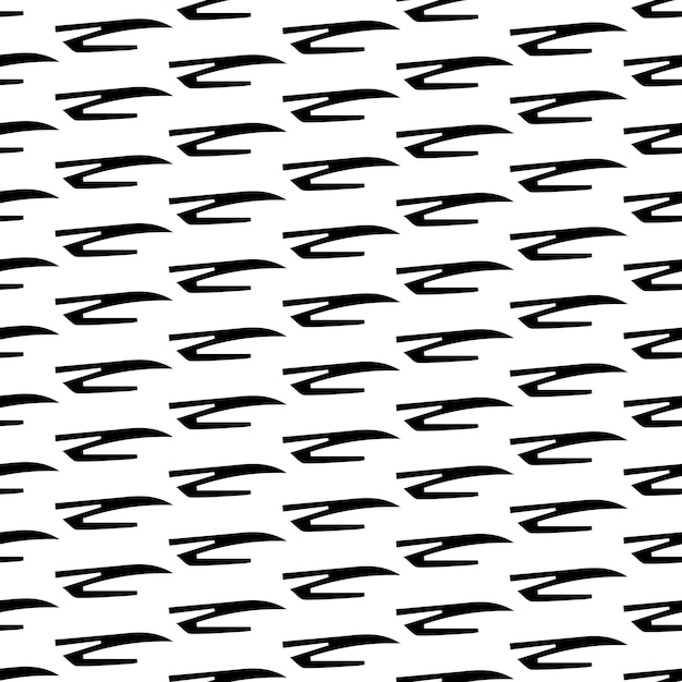 Seamless pattern with black pencil brushstrokes