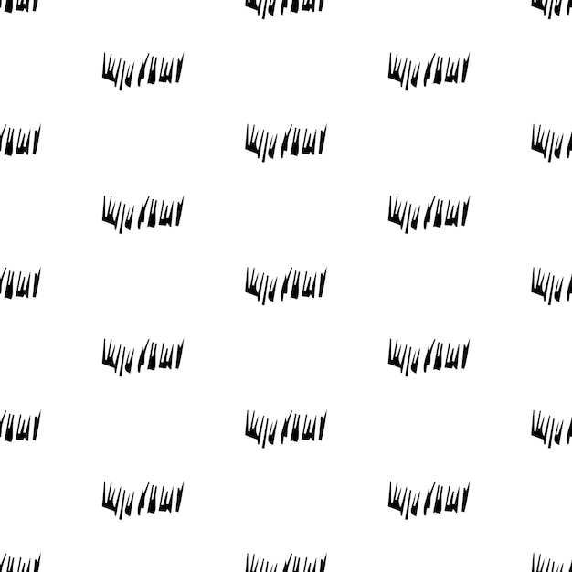 Seamless pattern with black pencil brushstrokes