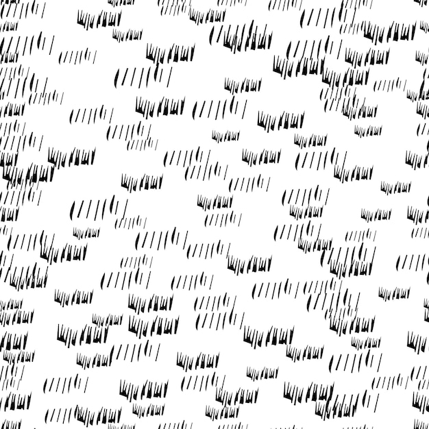 Vector seamless pattern with black pencil brushstrokes