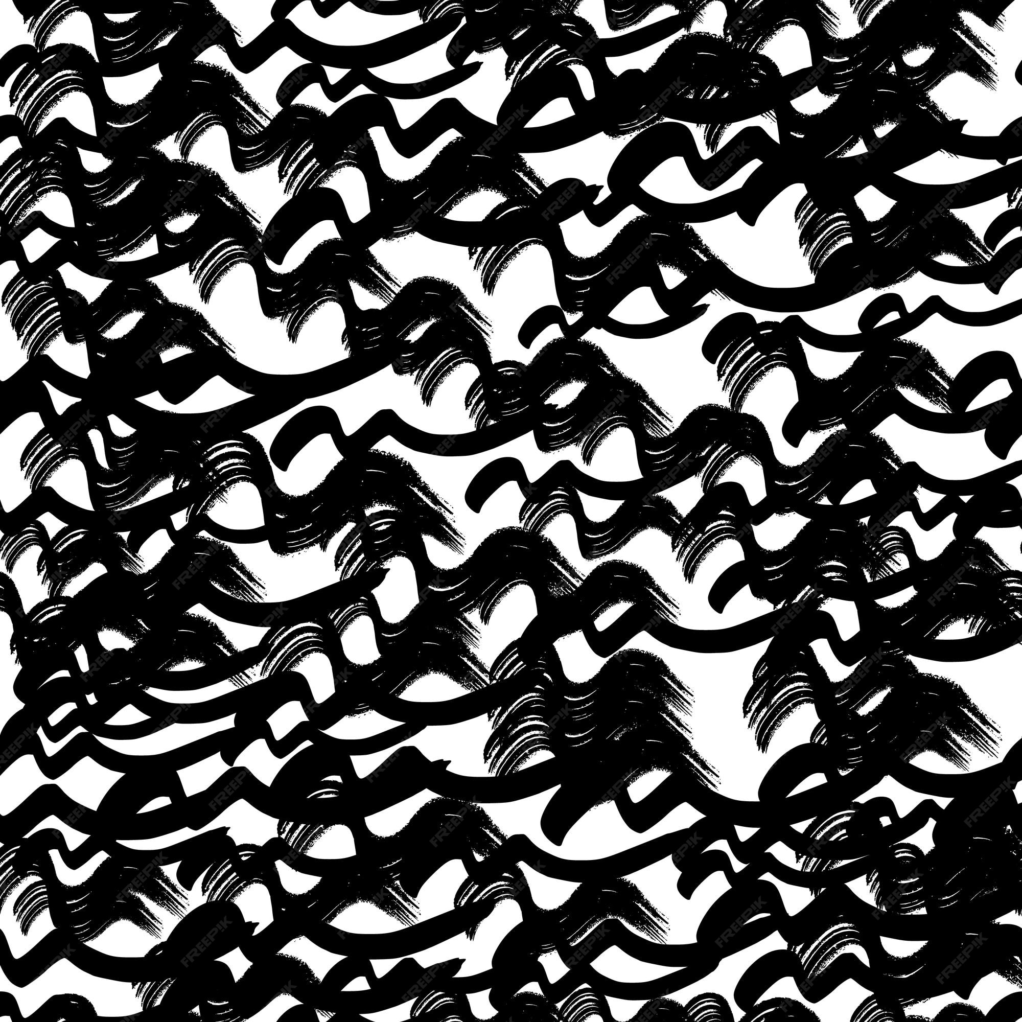 Photo & Art Print grunge spiral wave logo, black brush stroke isolated on  white background