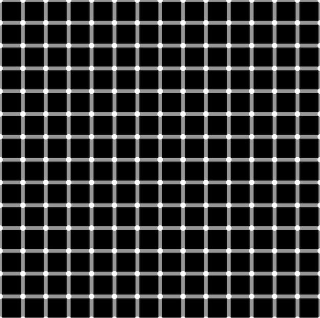 Vettore motivo senza cuciture con quadrati bianchi neri l'effetto dell'illusione ottica trama di sfondo illusoria vettoriale design tecnologico dell'elemento futuristico