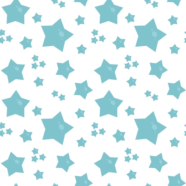 Seamless pattern with blue stars Its a boy