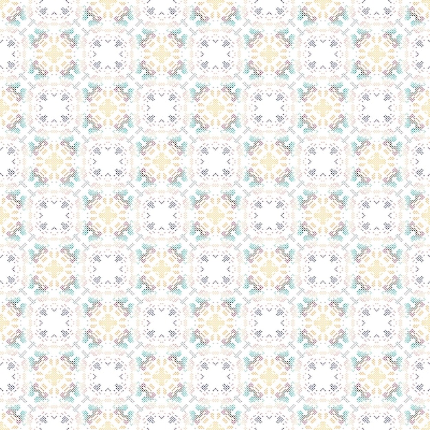 Seamless pattern with a blue and white geometric design.