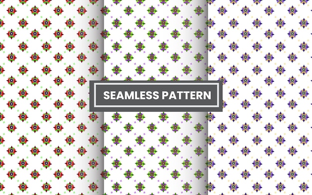 Seamless pattern with a border of leaves and flowers.
