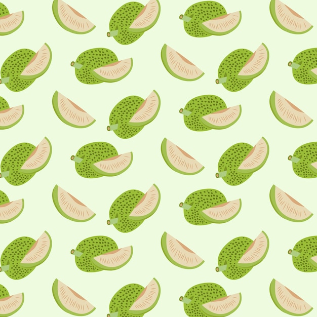Seamless pattern with Breadfruit