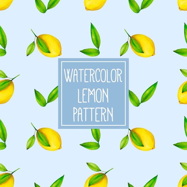 Seamless pattern with bright lemons and green leaves