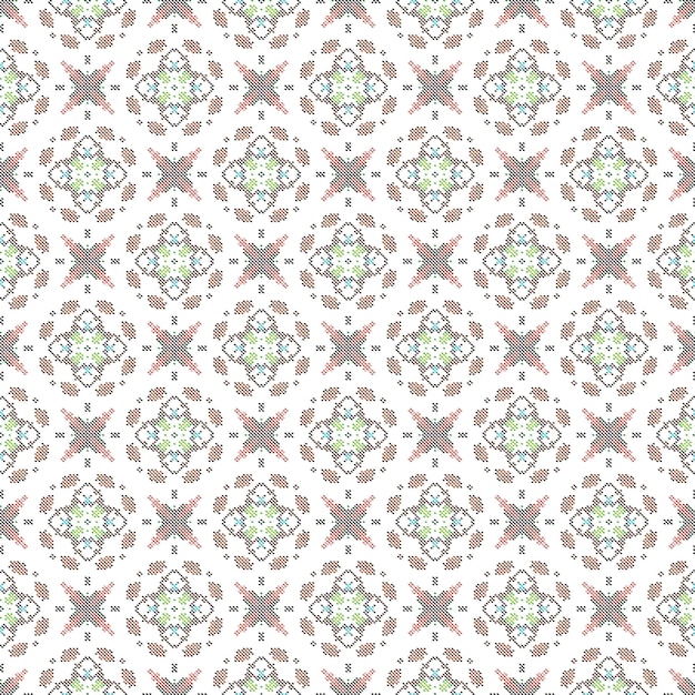 Seamless pattern with butterflies on a white background.