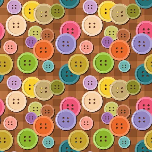 seamless pattern with buttons