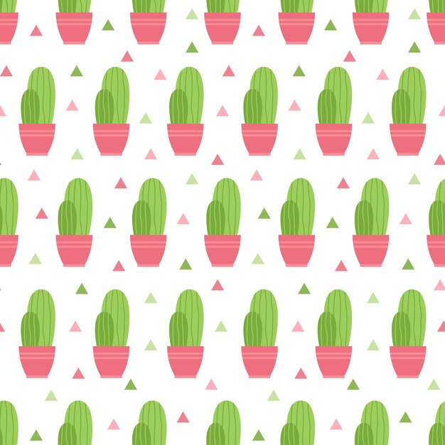 Seamless pattern with Cactus for decoration