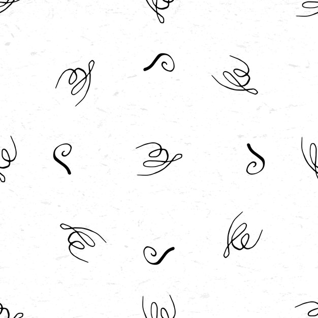 Вектор Бесшовный узор с каллиграфическими виньетками