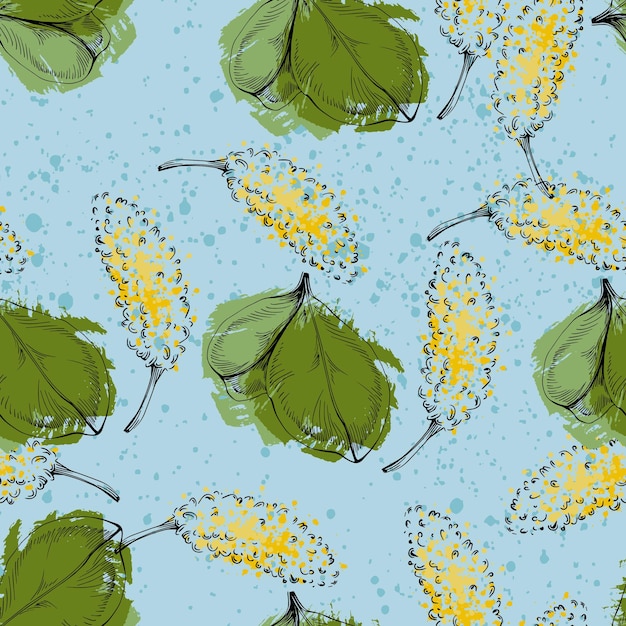 Seamless pattern with carob