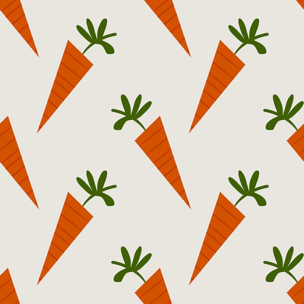 Seamless pattern with carrots on a light background