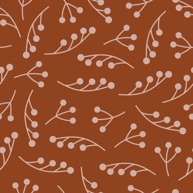 Seamless pattern with cartoon twigs