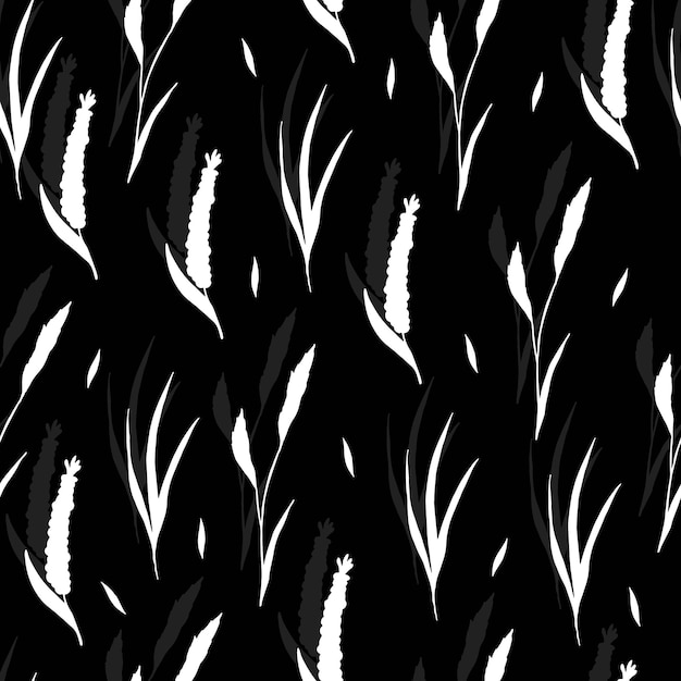 Seamless pattern with cartoon twigs