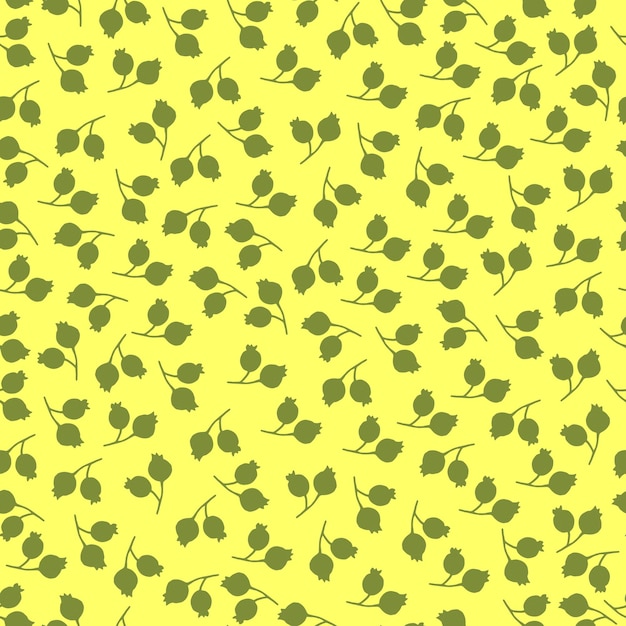 Seamless pattern with cartoon twigs