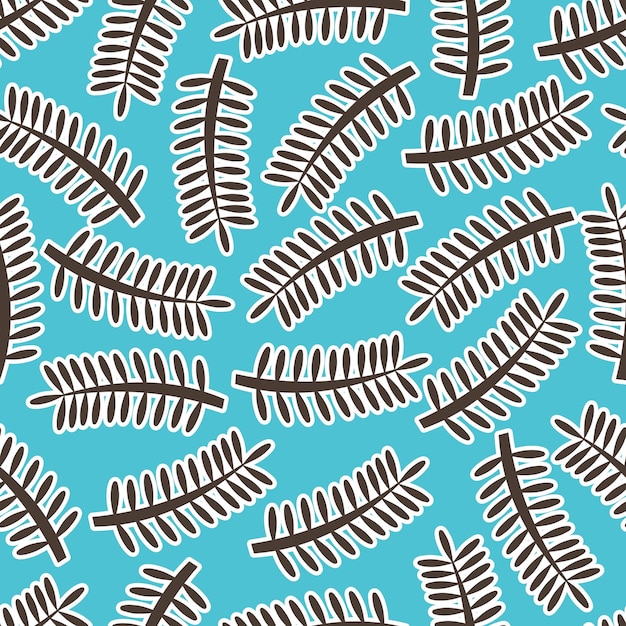 Seamless pattern with cartoon twigs