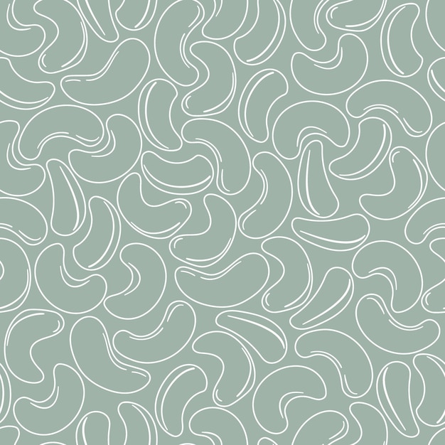 Seamless pattern with cashew nuts