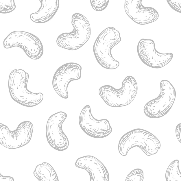 Vector seamless pattern with cashews